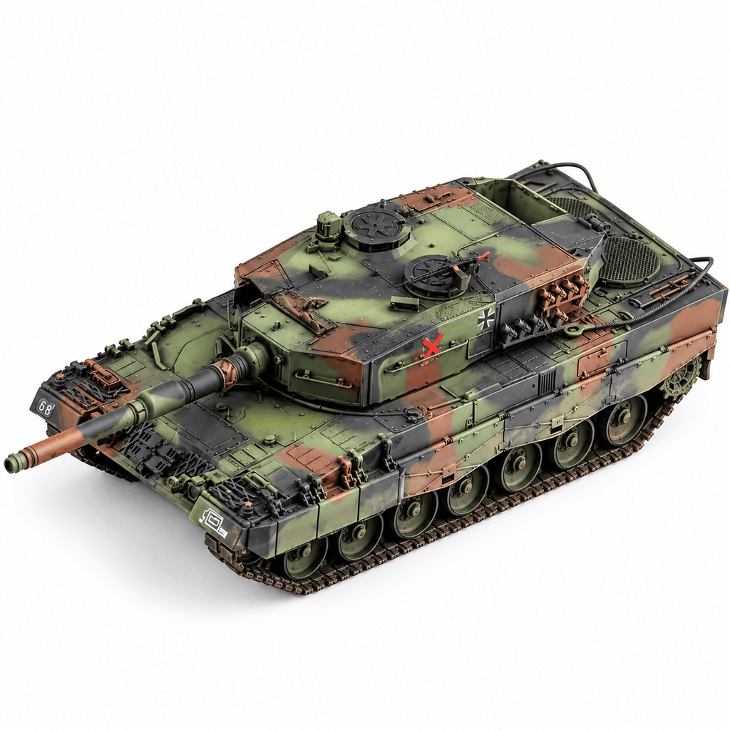 German Leopard 2A4 Tank – 1/72 Scale Three-Colour Camouflage Finished Model
