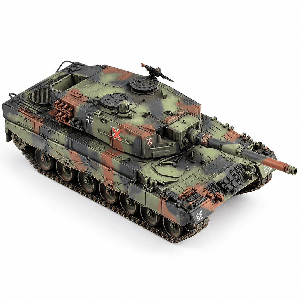 German Leopard 2A4 Tank – 1/72 Scale Three-Colour Camouflage Finished Model