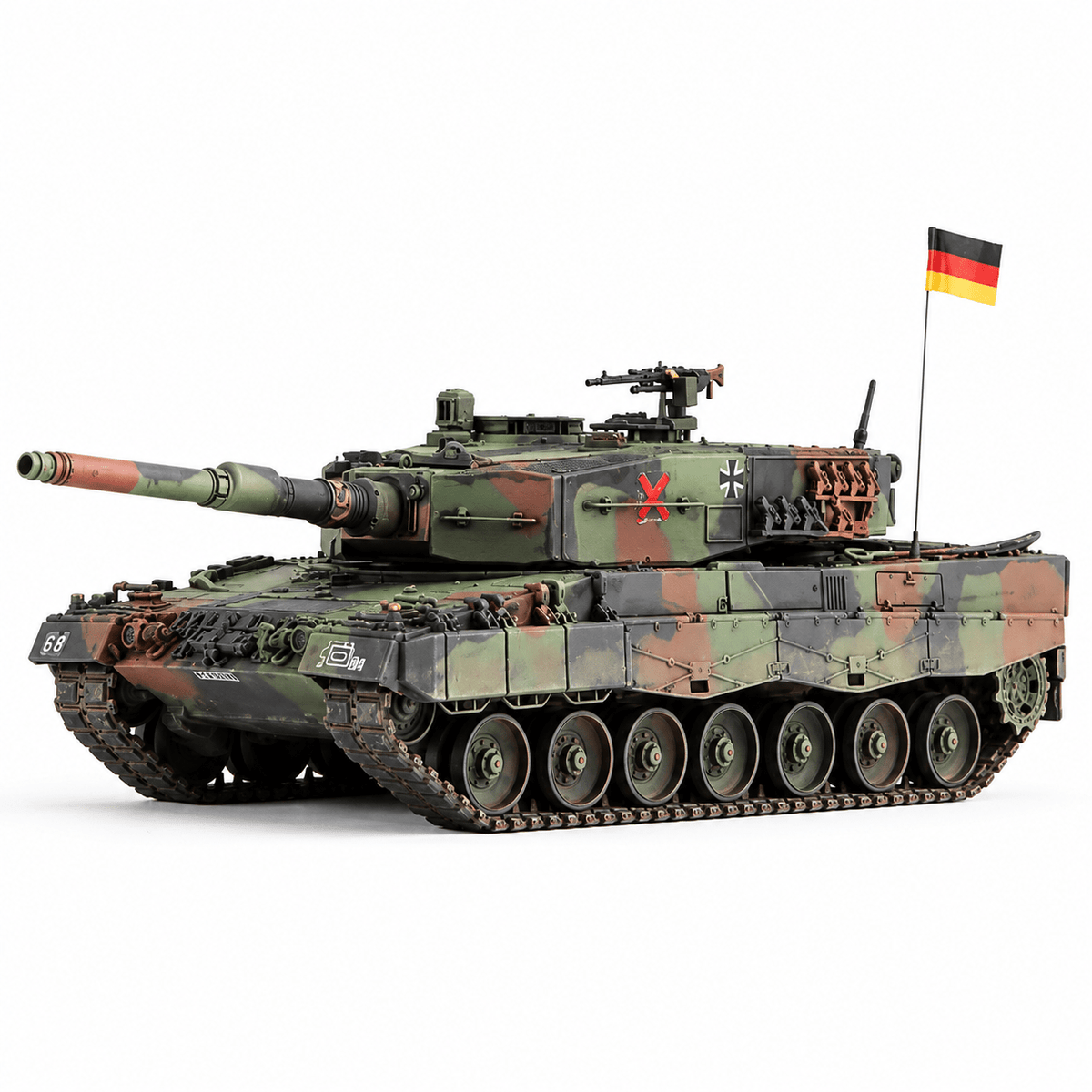 German Leopard 2A4 Tank – 1/72 Scale Three-Colour Camouflage Finished Model