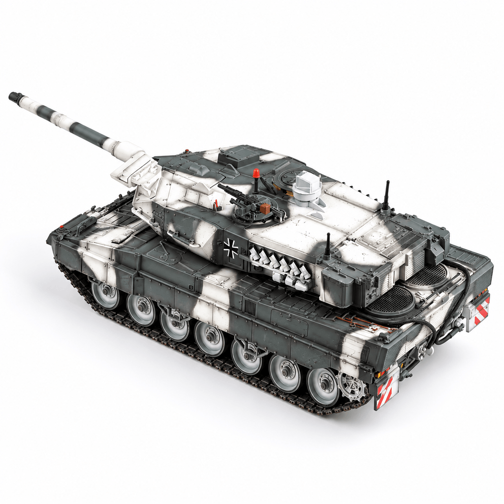 German Leopard 2A7 – 1/72 Scale Winter Camouflage Finished Tank Model