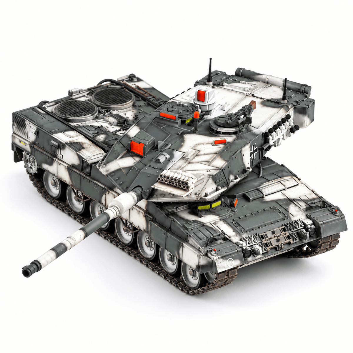 German Leopard 2A7 – 1/72 Scale Winter Camouflage Finished Tank Model