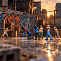 Hostages & Robbers – 1/64 Scale Set of 10 Miniature Figures