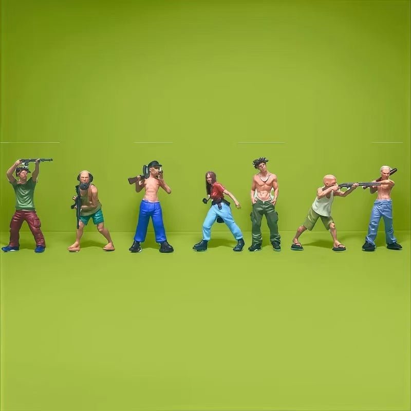 Hostages & Robbers – 1/64 Scale Set of 10 Miniature Figures