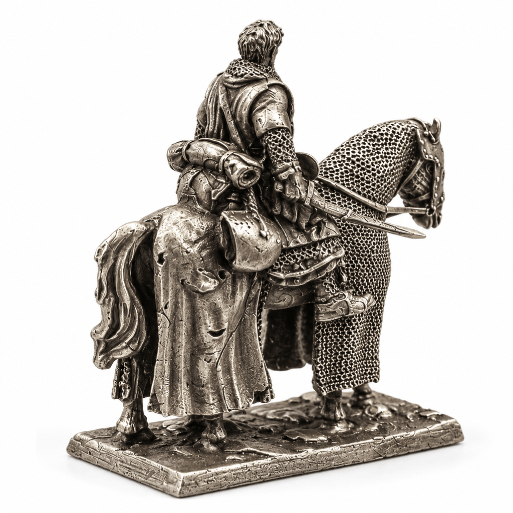 Imperial Cavalry Commander – White Brass Mounted Miniature