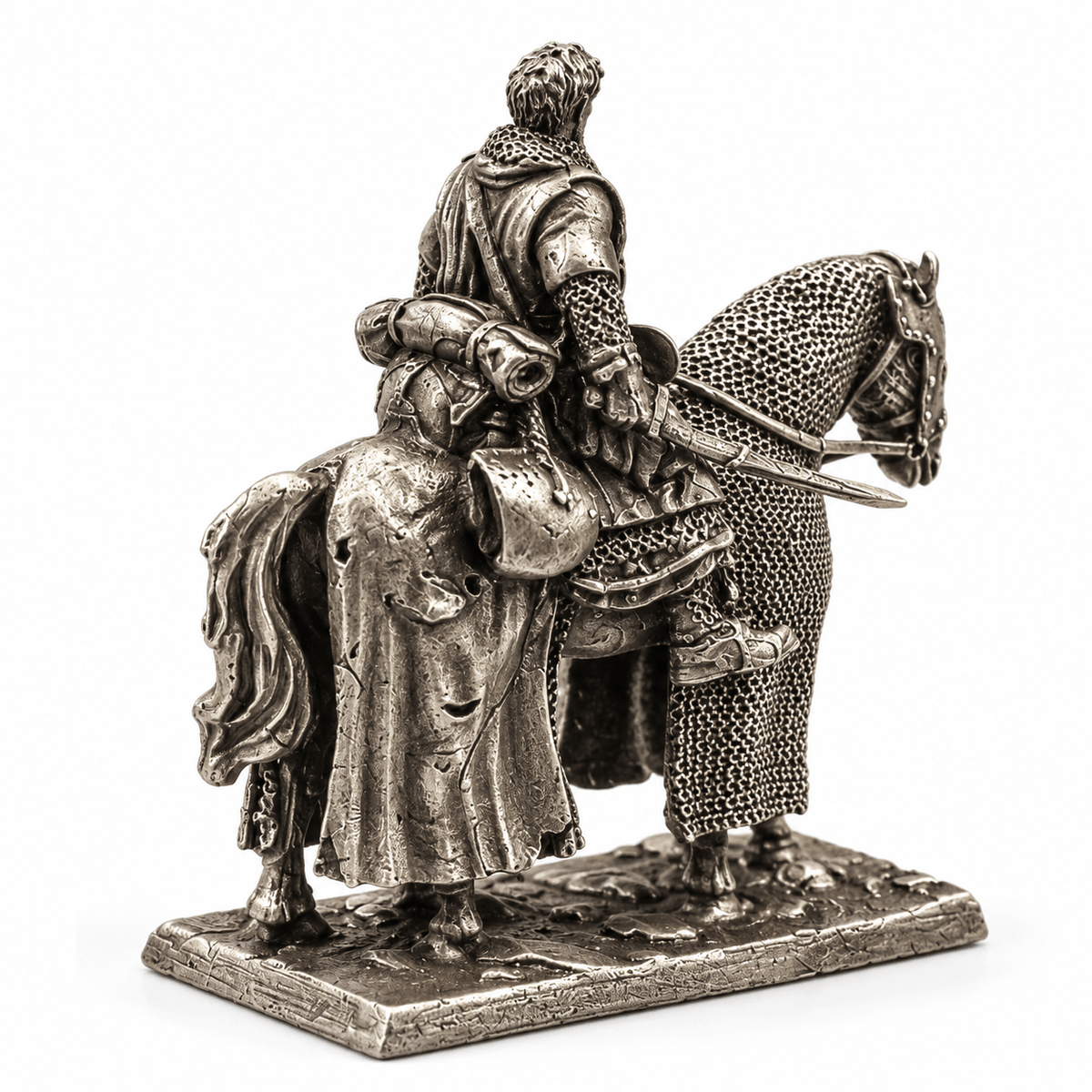 Imperial Cavalry Commander – White Brass Mounted Miniature