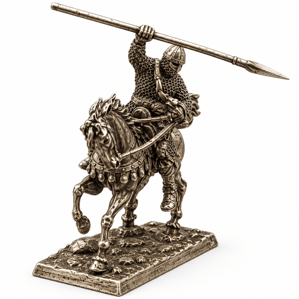 Imperial Javelin Cavalry – White Brass Mounted Miniature