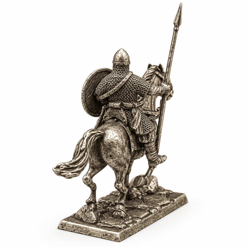 Imperial Spear Cavalry – White Brass Mounted Miniature
