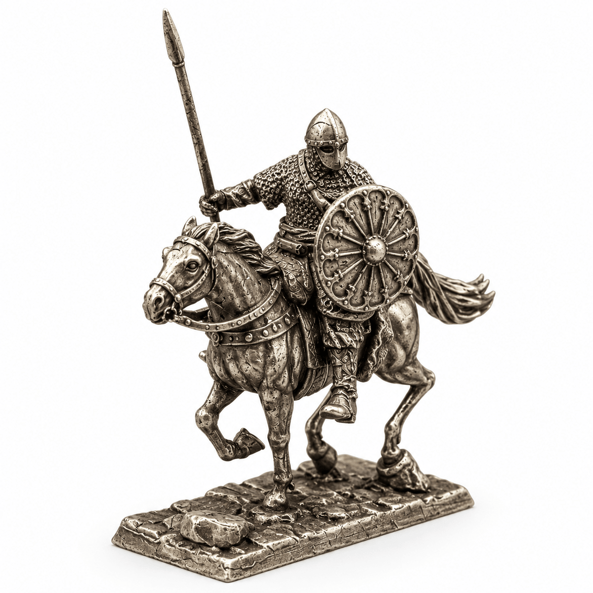 Imperial Spear Cavalry – White Brass Mounted Miniature