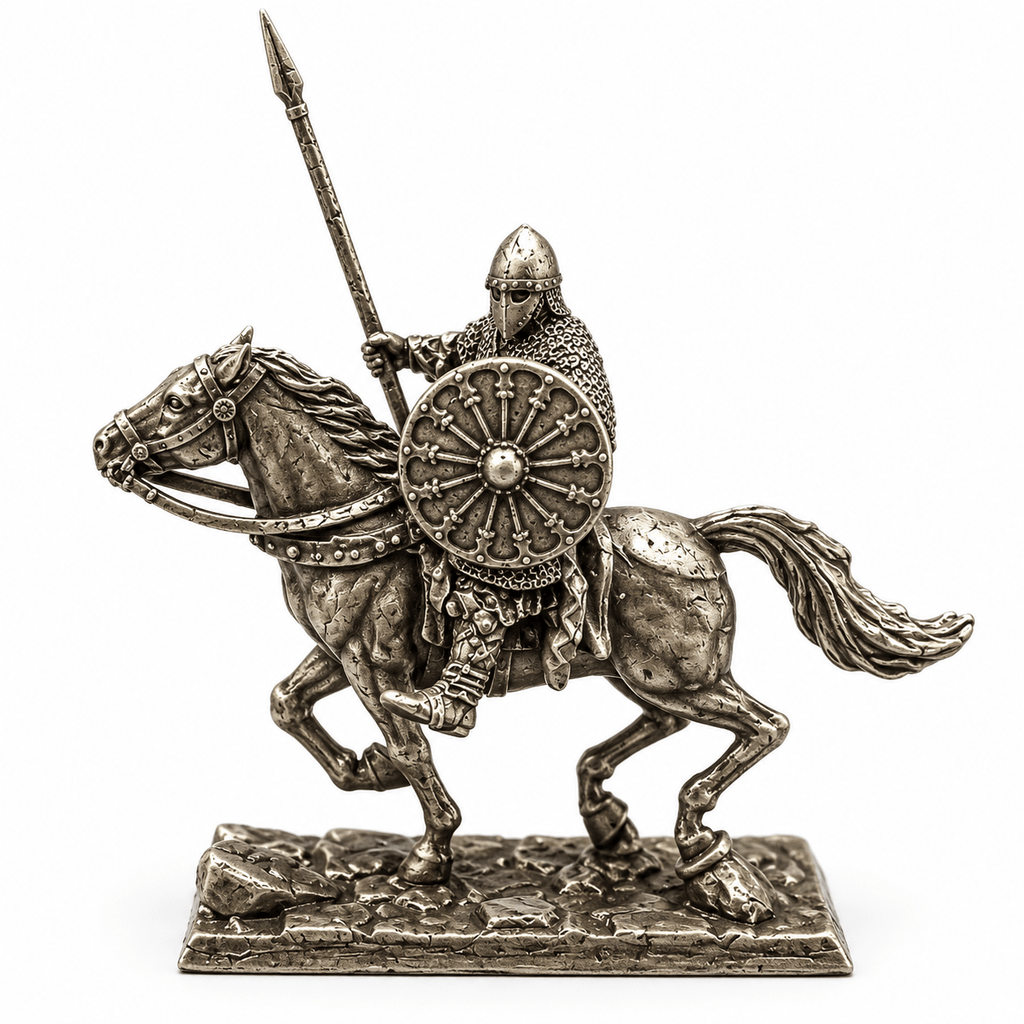 Imperial Spear Cavalry – White Brass Mounted Miniature