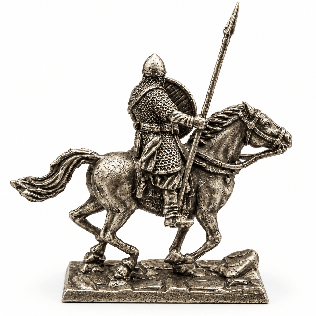 Imperial Spear Cavalry – White Brass Mounted Miniature