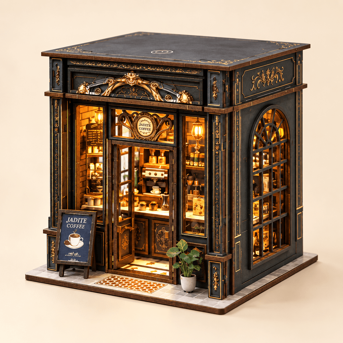 Jadeite Coffee House DIY Miniature Model Kit - Little Relic Studio