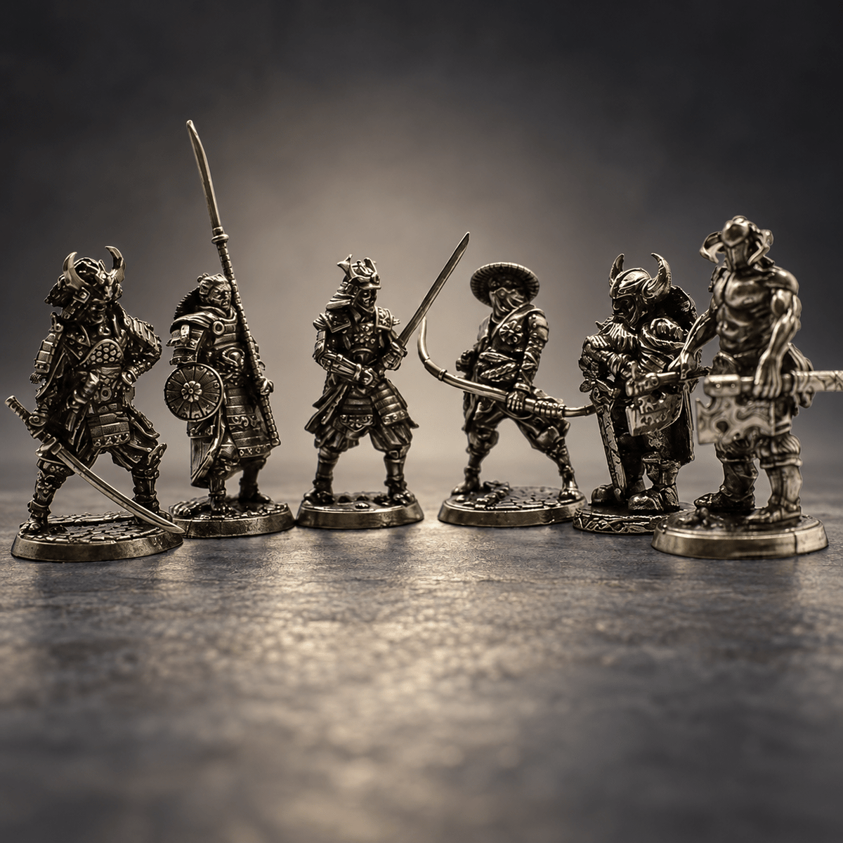 Japanese Samurai – Set of 6 Miniature Figures