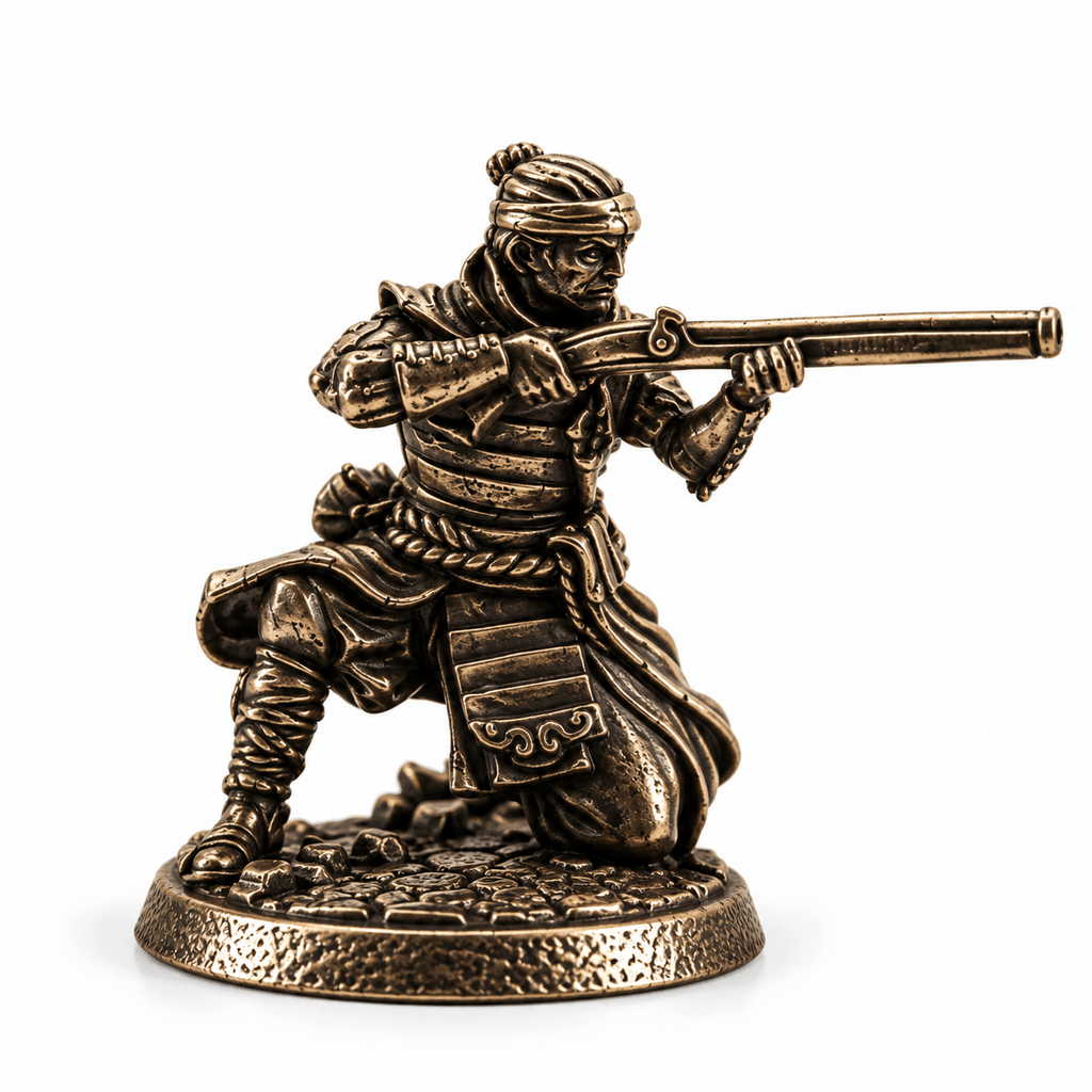 Japanese Shogunate Matchlock Soldiers – Set of 4 Miniature Figures