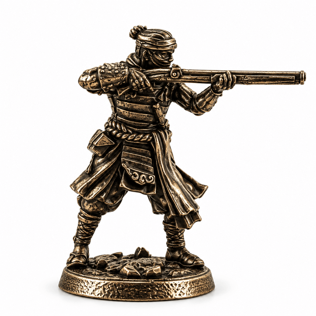Japanese Shogunate Matchlock Soldiers – Set of 4 Miniature Figures