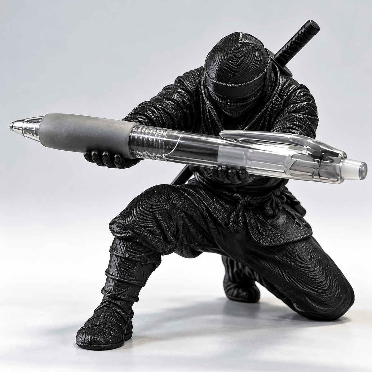 Kneeling Knight Pen Holder – 11 cm