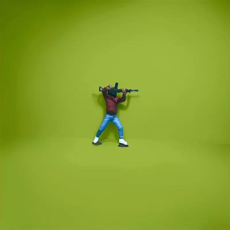 Masked Armed Figures – 1/64 Scale Set of 8 Miniatures
