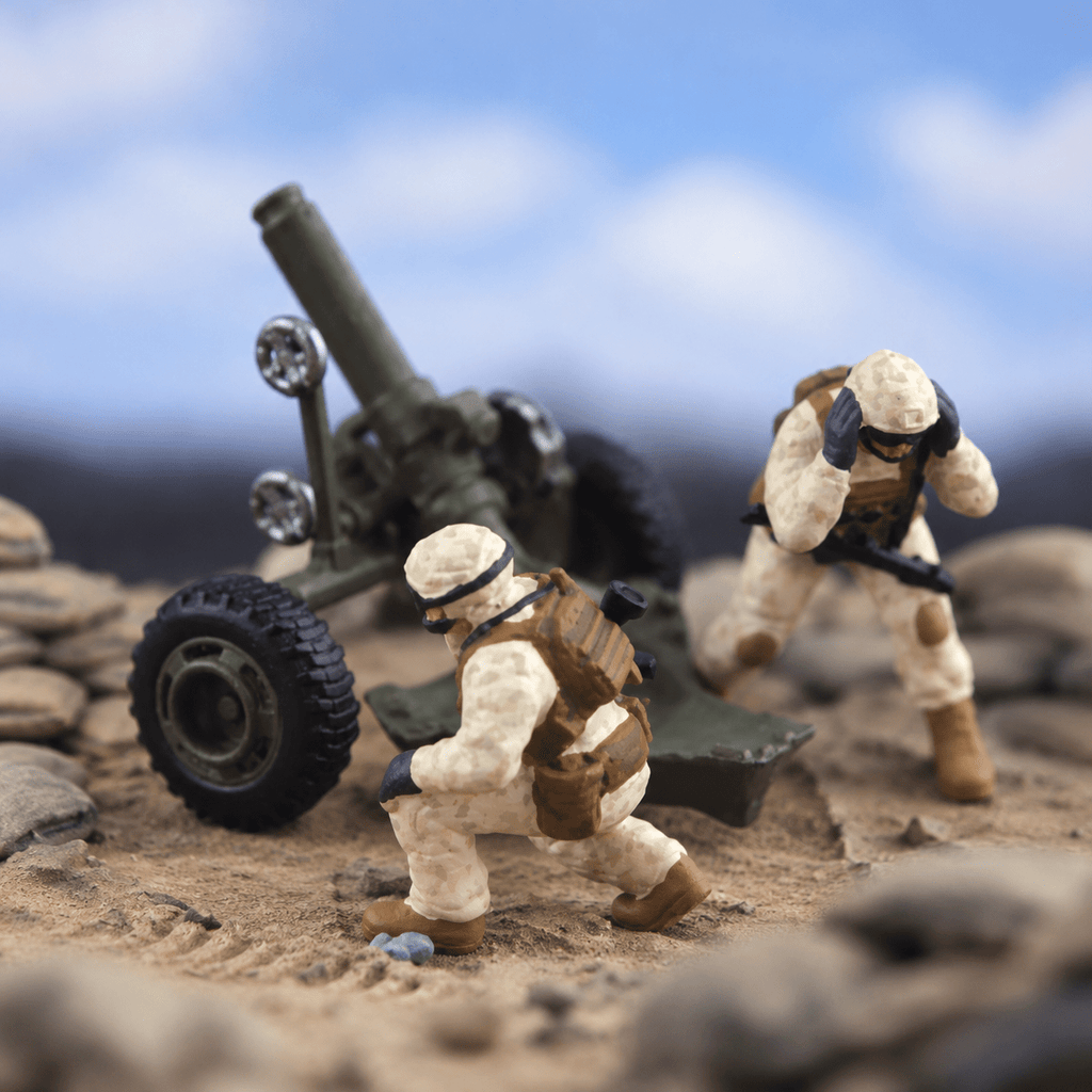 Modern US Mortar Team with Mortar – 1/72 Scale Painted Resin Set