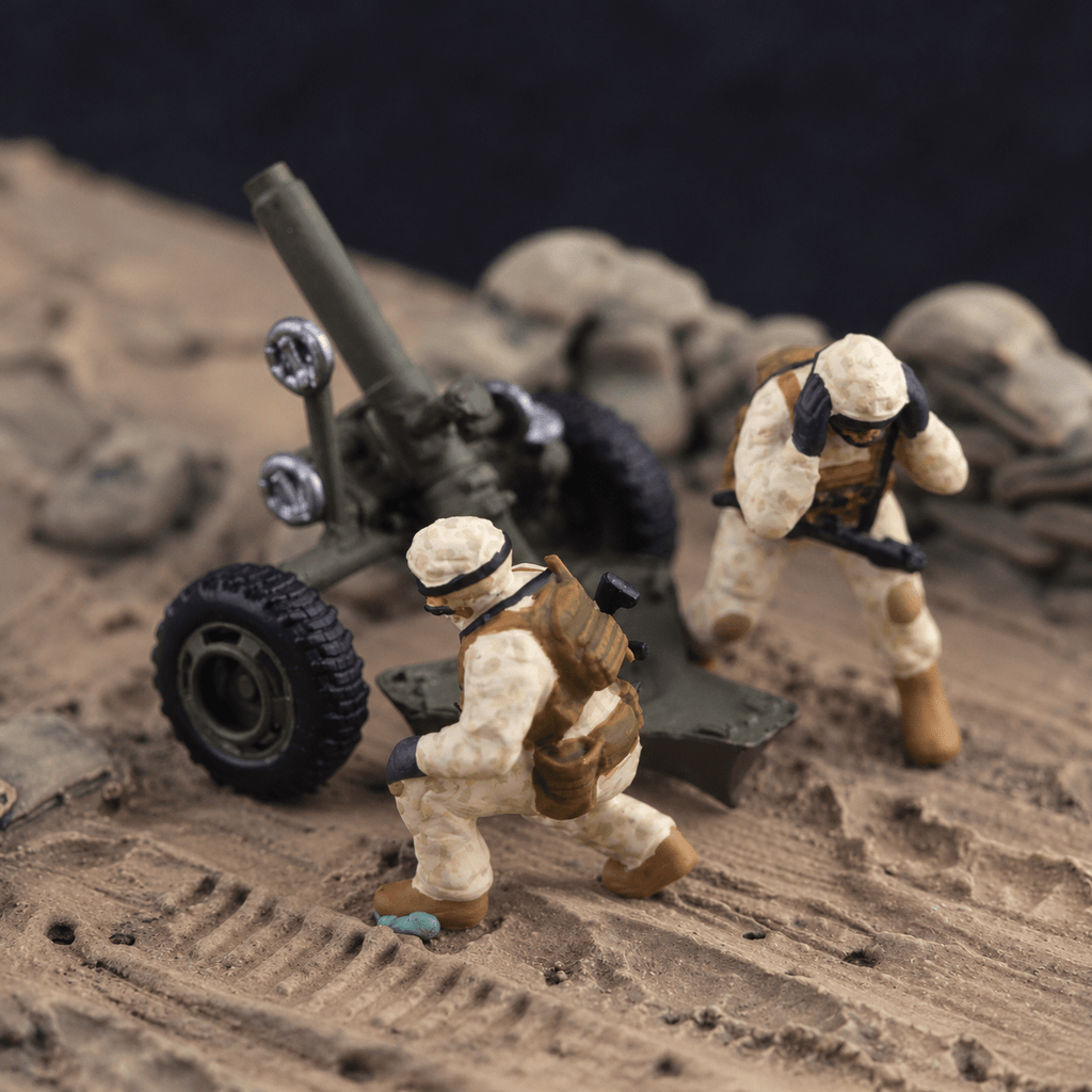 Modern US Mortar Team with Mortar – 1/72 Scale Painted Resin Set