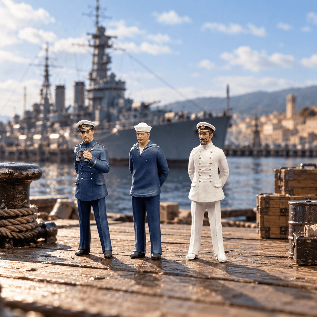Naval Officers and Sailor – Set of 3 Miniature Figures