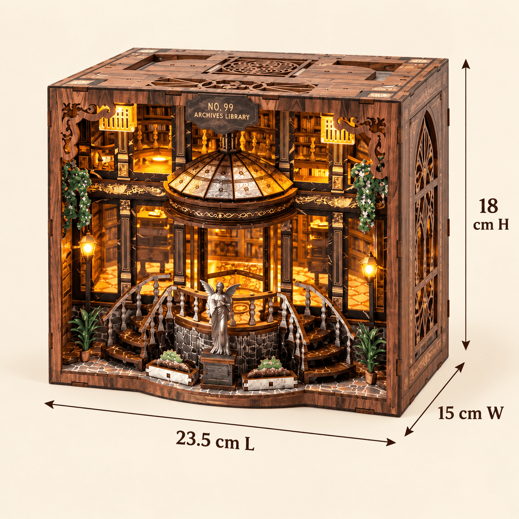 No.99 Archives Library DIY Miniature Model Kit - Little Relic Studio