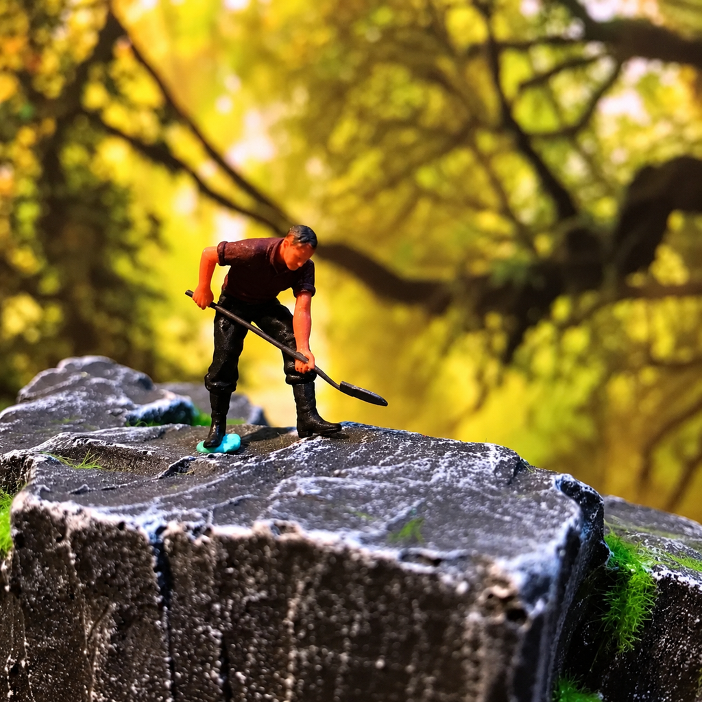 Outdoor Workers – 1/64 Scale Set of 8 Miniature Figures