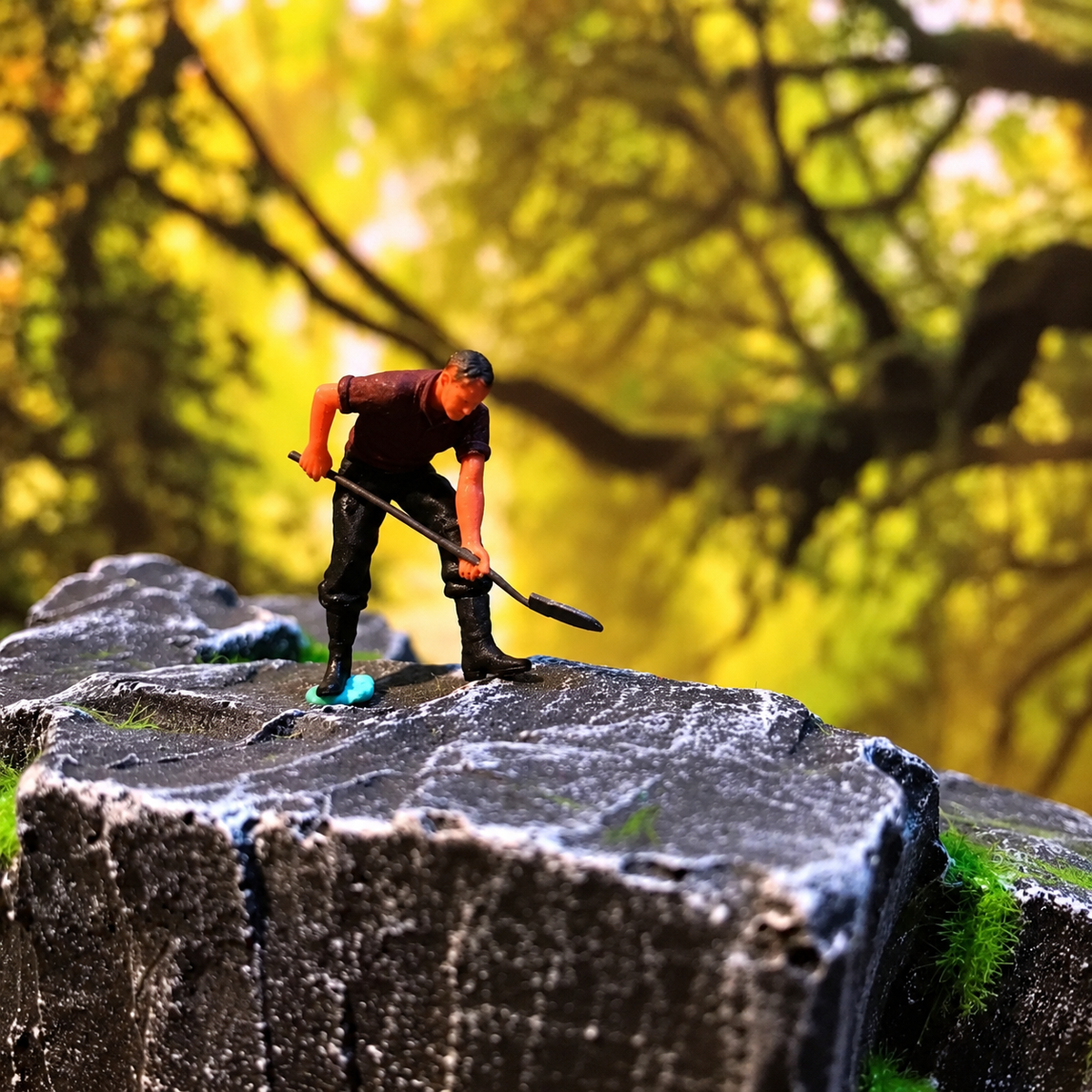 Outdoor Workers – 1/64 Scale Set of 8 Miniature Figures