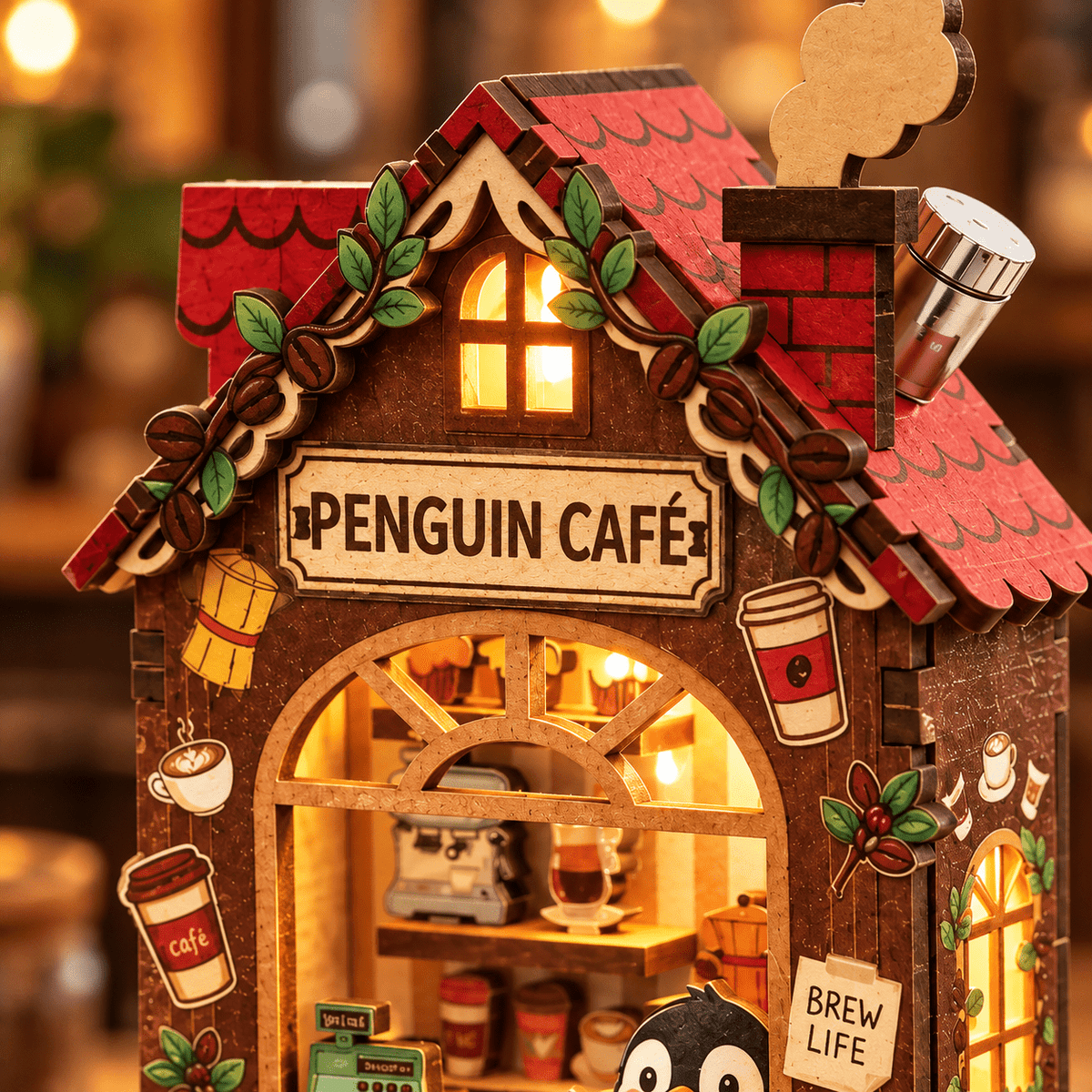 Penguin Café DIY Miniature Model Kit
