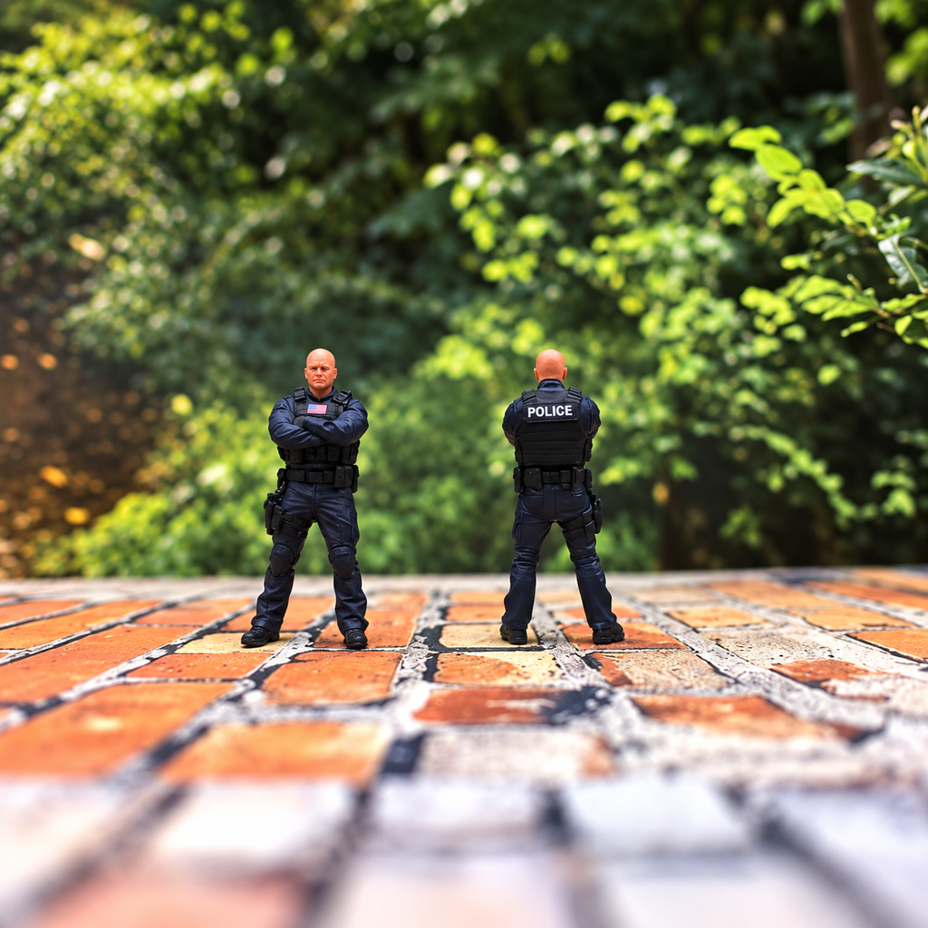 Police Officers – 1/64 Scale Set of 13 Miniature Figures
