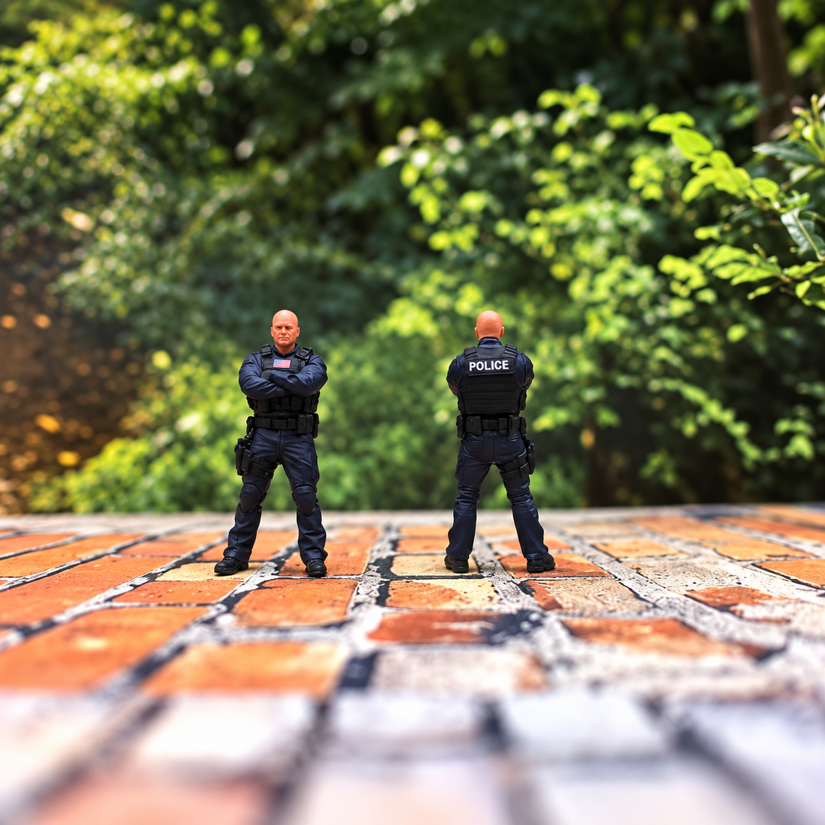 Police Officers – 1/64 Scale Set of 13 Miniature Figures
