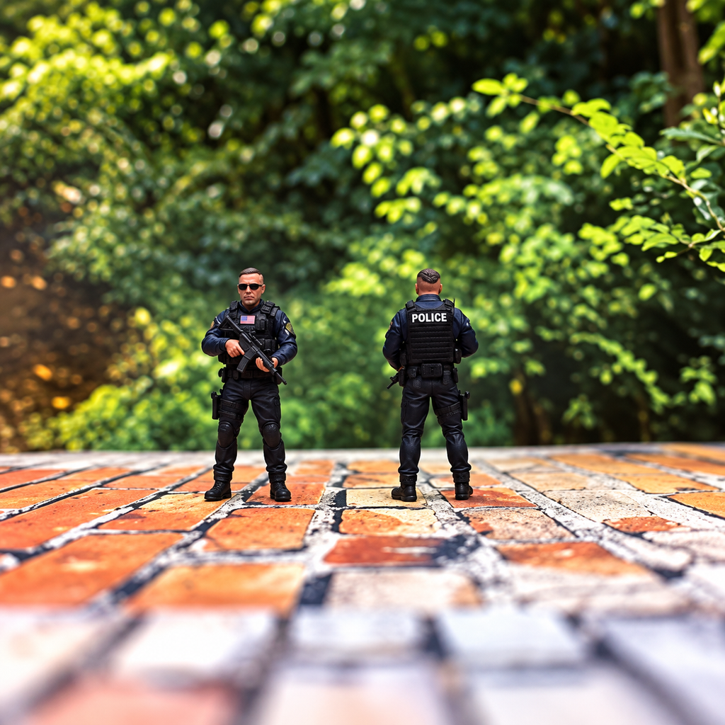 Police Officers – 1/64 Scale Set of 13 Miniature Figures