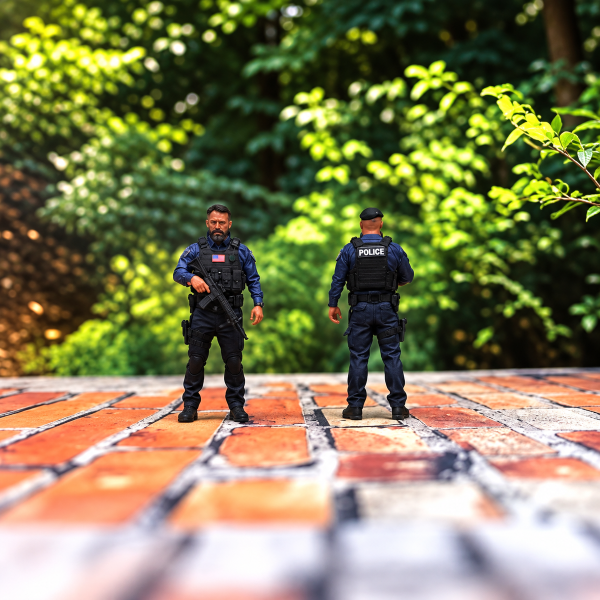 Police Officers – 1/64 Scale Set of 13 Miniature Figures