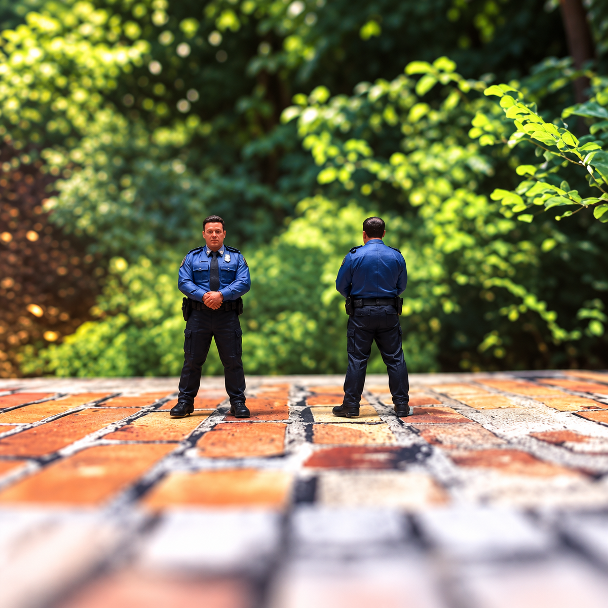 Police Officers – 1/64 Scale Set of 13 Miniature Figures