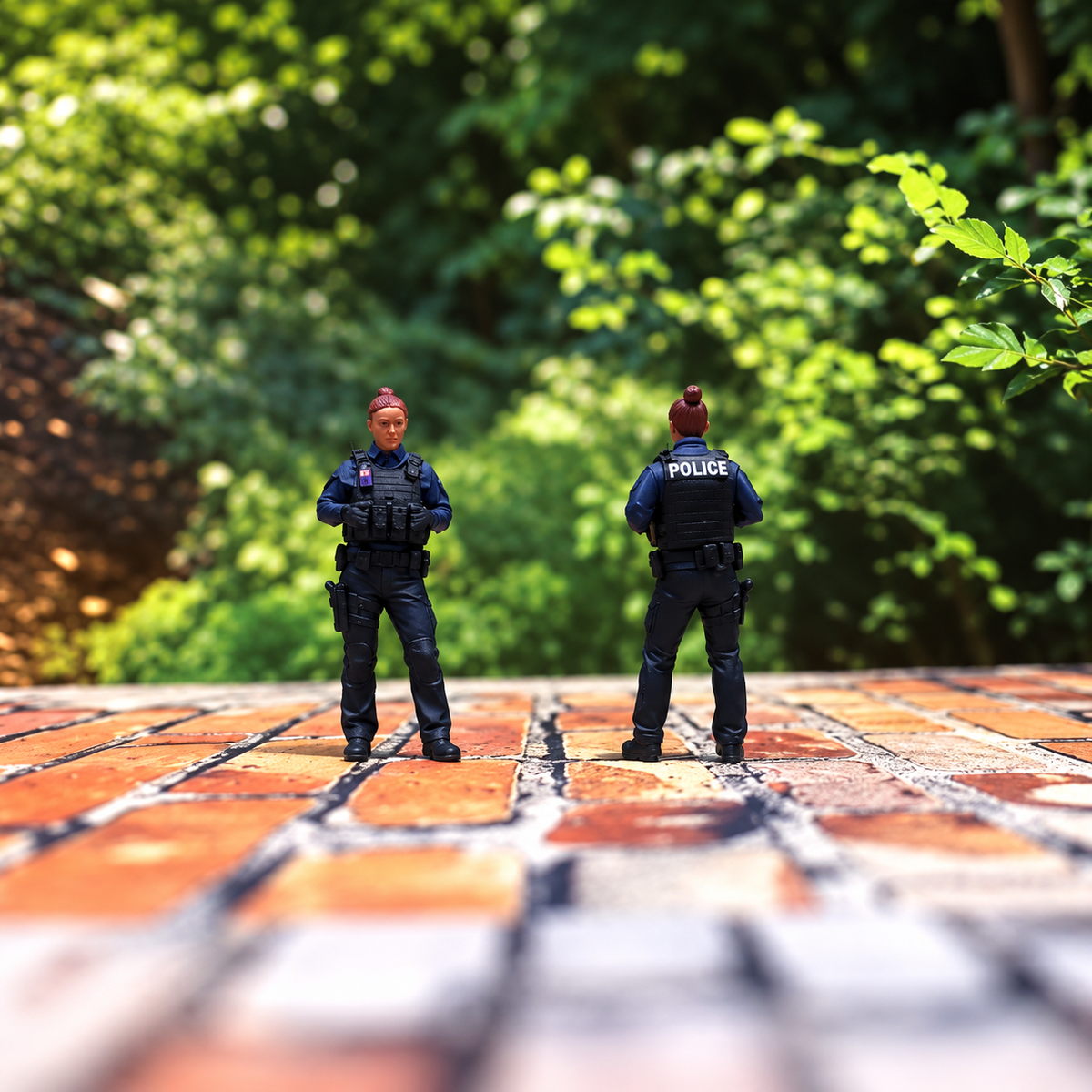 Police Officers – 1/64 Scale Set of 13 Miniature Figures