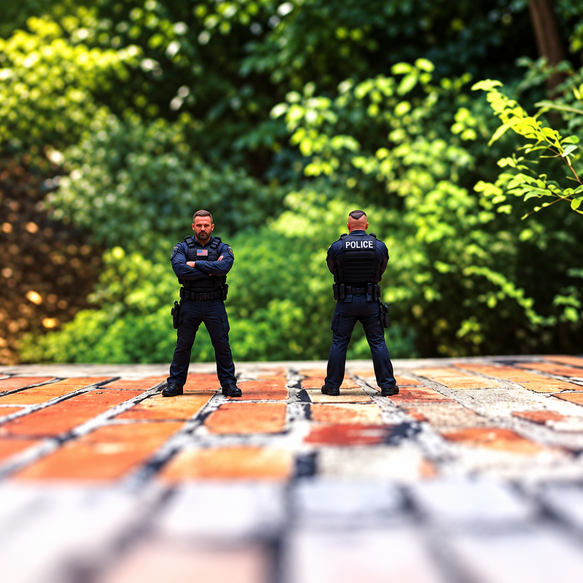 Police Officers – 1/64 Scale Set of 13 Miniature Figures