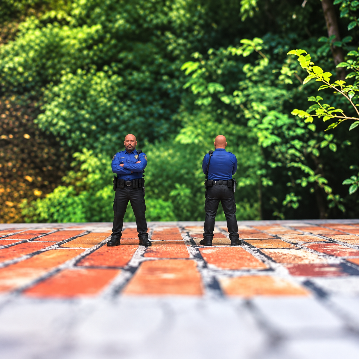 Police Officers – 1/64 Scale Set of 13 Miniature Figures