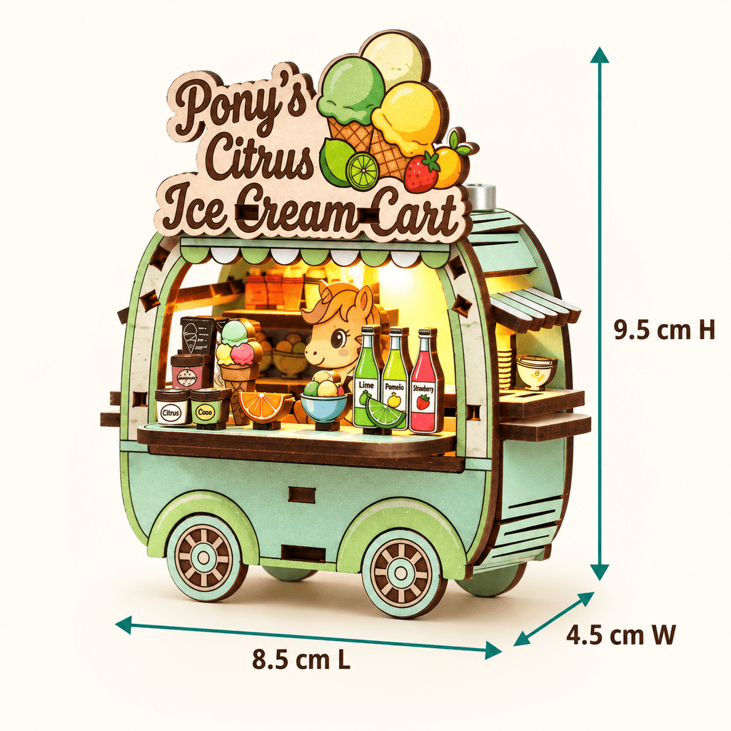 Pony's Citrus Ice Cream Cart DIY Miniature Model Kit