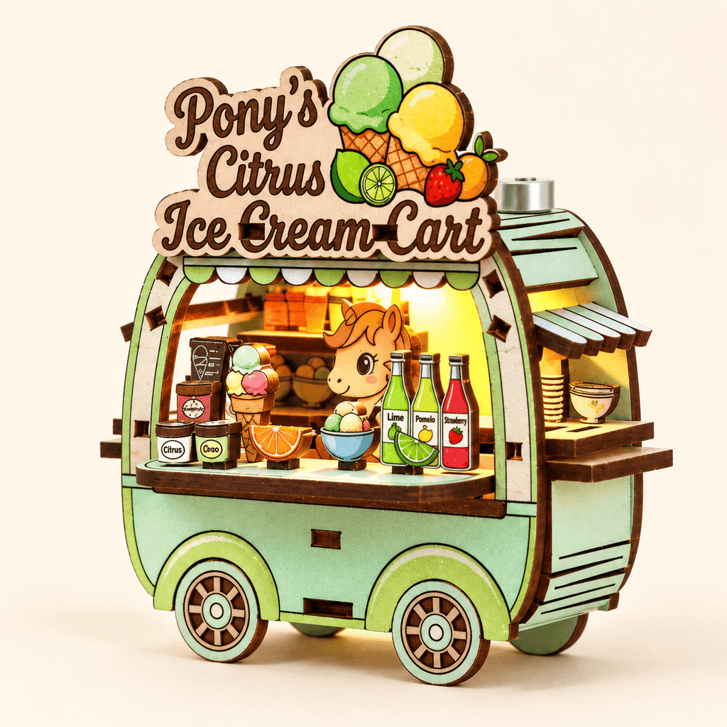 Pony's Citrus Ice Cream Cart DIY Miniature Model Kit