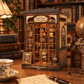 Rudiger Stern's Private Bookcase DIY Miniature Book Nook Kit - Little Relic Studio