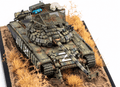 Russian T-72B1 Tank with Mine Plough – 1/72 Scale Finished Model