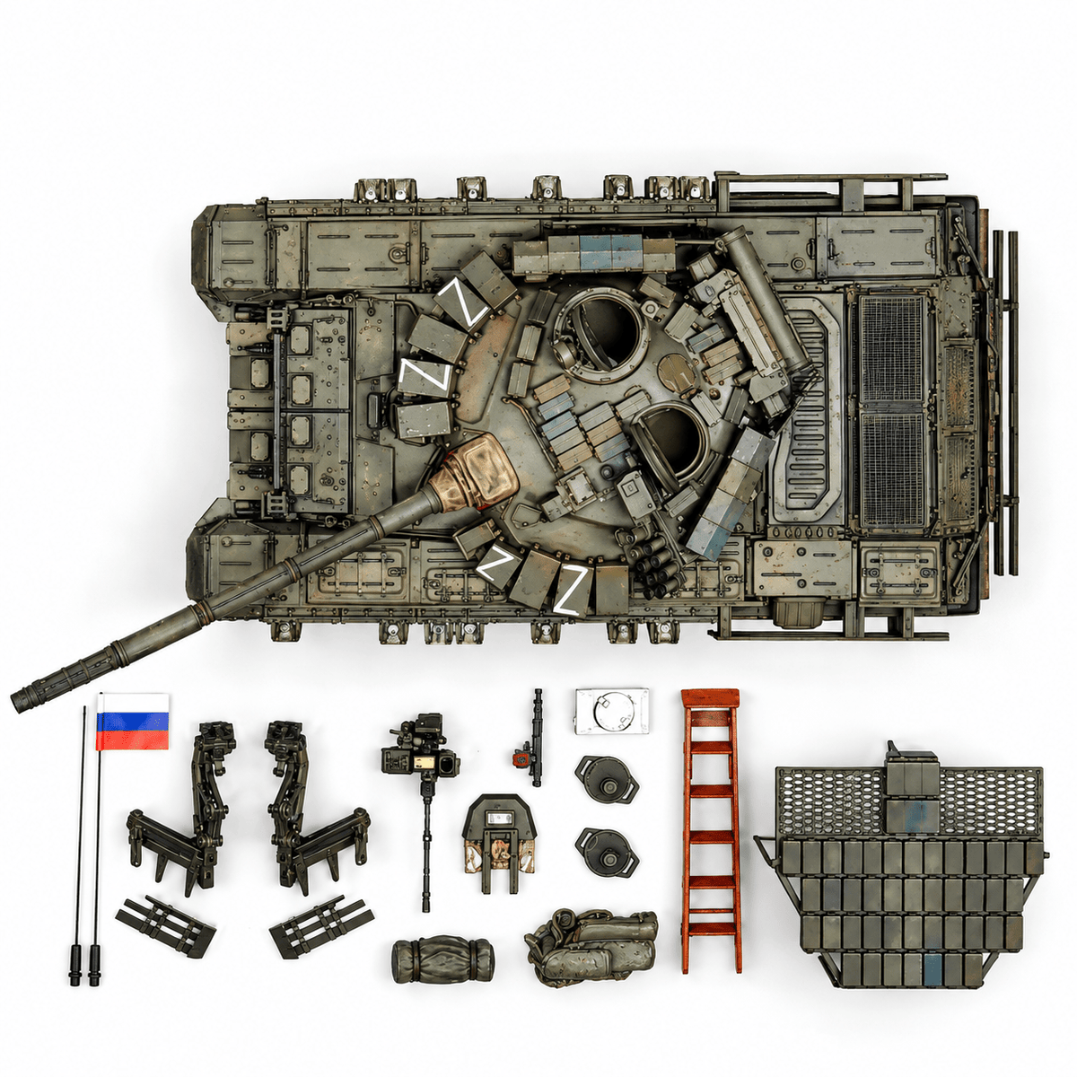Russian T-72B3M Main Battle Tank – 1/72 Scale Battlefield Version B