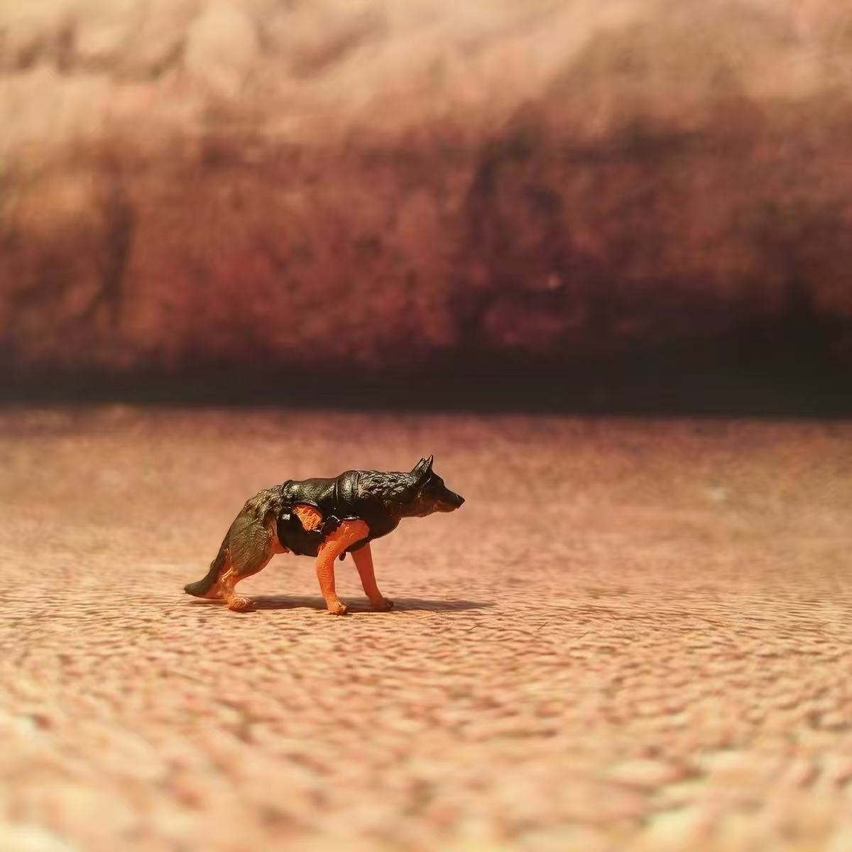 Sniper with Police Dog – 1/43 Scale Miniature Set