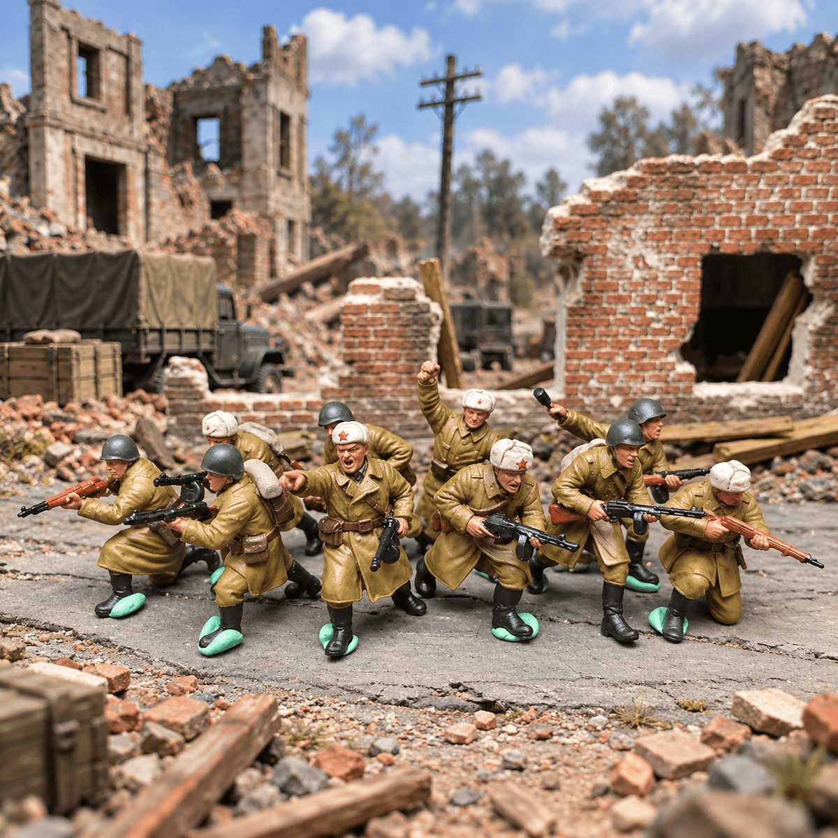 Soviet Red Army Soldiers – 1/72 Scale Set of 10