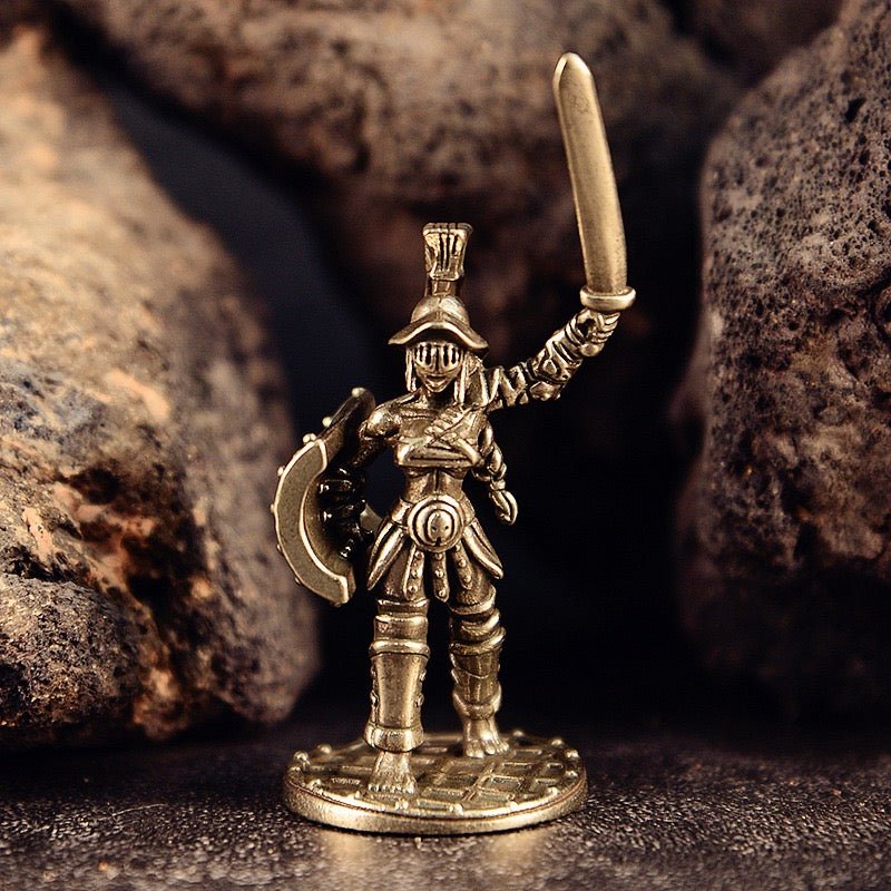 Spartan Warriors – Set of 12 White Brass Miniatures