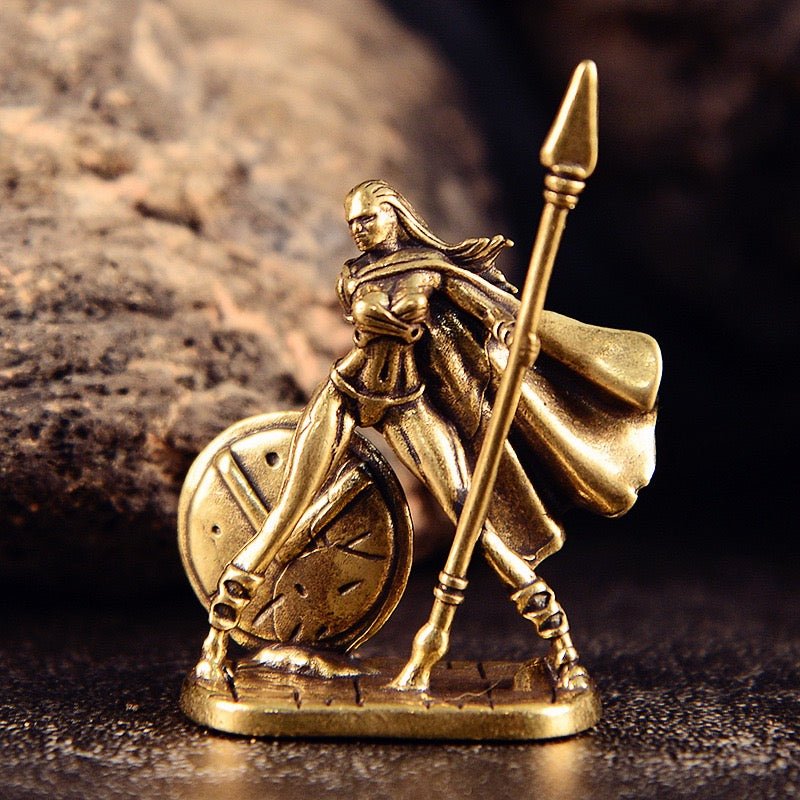 Spartan Warriors – Set of 12 White Brass Miniatures