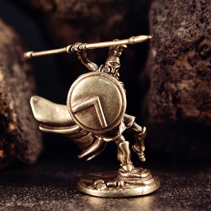 Spartan Warriors – Set of 12 White Brass Miniatures