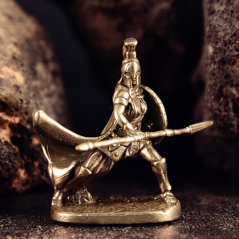 Spartan Warriors – Set of 12 White Brass Miniatures