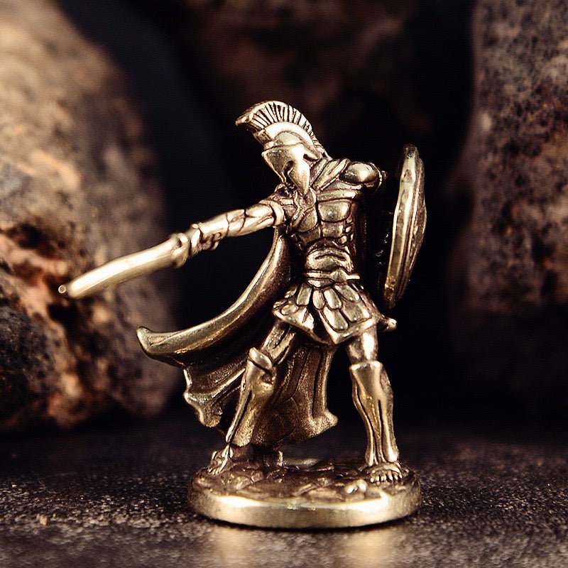 Spartan Warriors – Set of 12 White Brass Miniatures