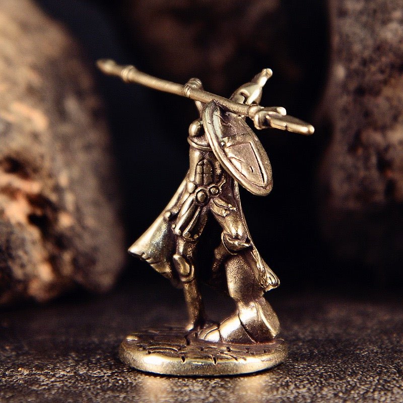 Spartan Warriors – Set of 12 White Brass Miniatures