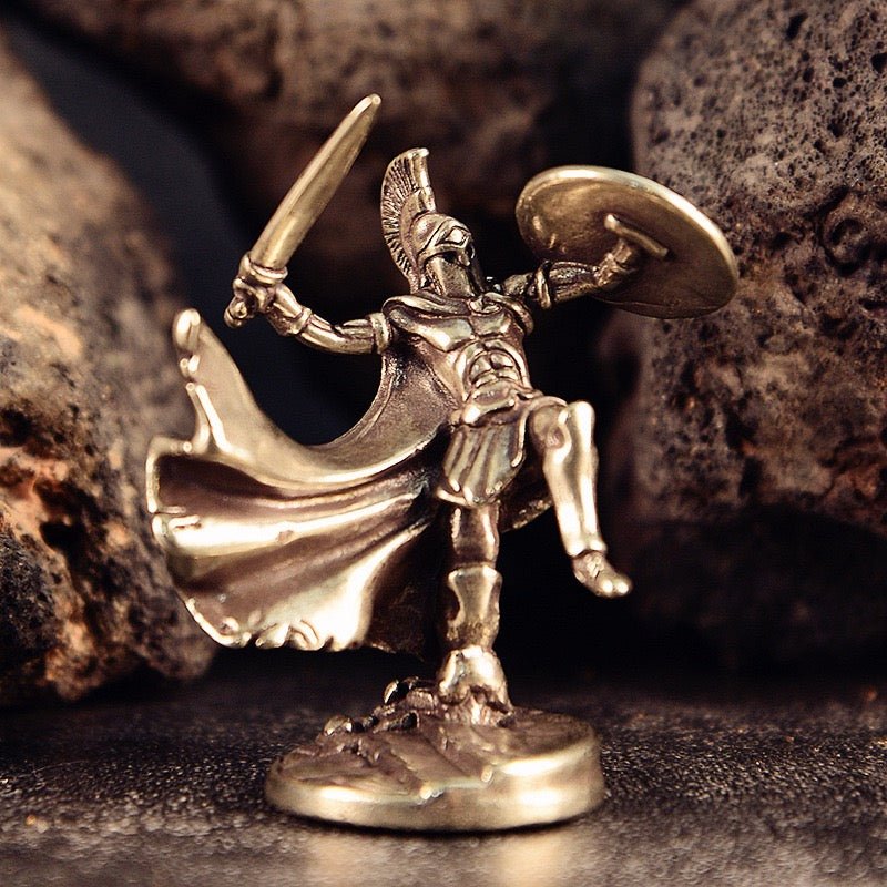 Spartan Warriors – Set of 12 White Brass Miniatures