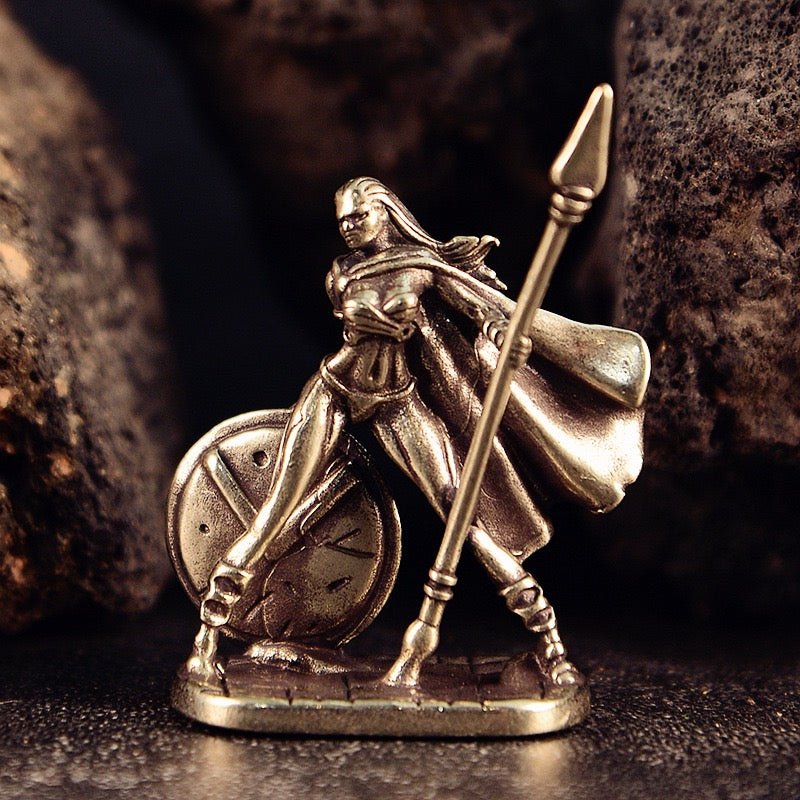 Spartan Warriors – Set of 12 White Brass Miniatures